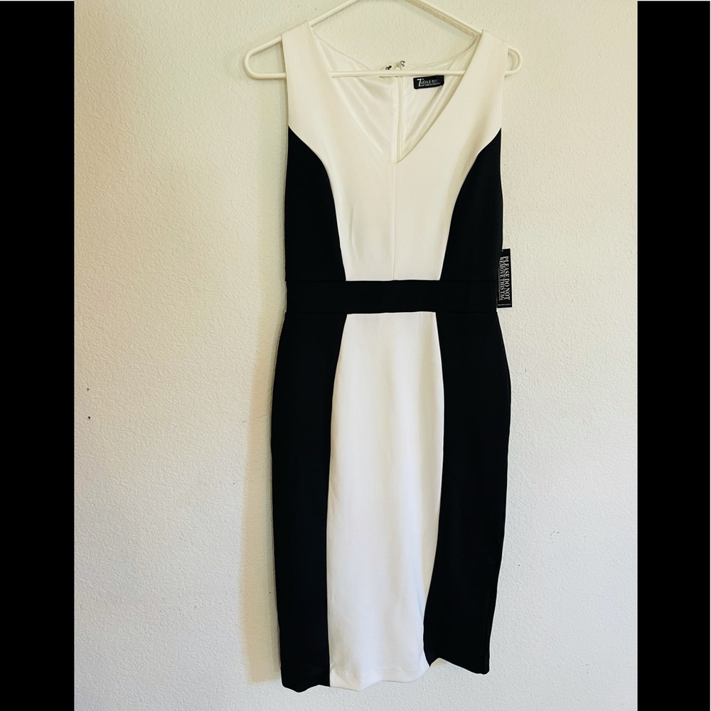 NWT 7th Ave., NY & Co., White/Black Dress S